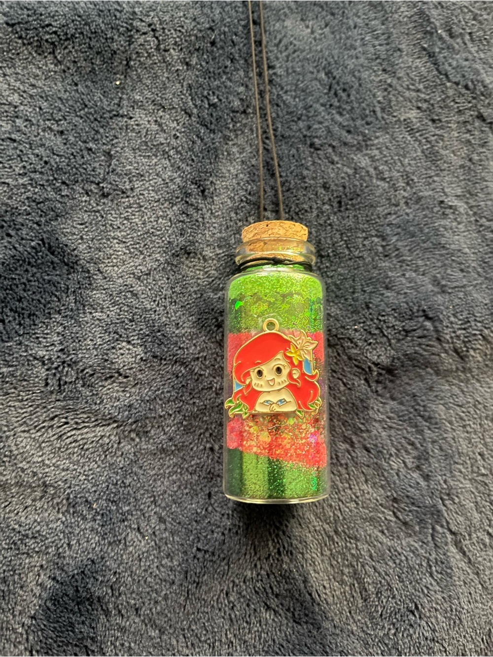 Disney The Little Mermaid Ariel Inspired Potion Fairy Bottle Necklace w/ Pendant